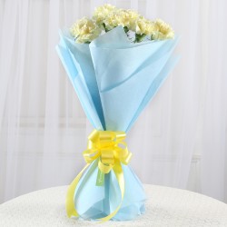 Sundripped Yellow Carnations Bouquet