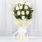 Pristine 10 White Roses Bunch