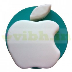 Apple Logo Fondant Cake	