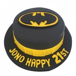 Batman Black Fondant Cake	