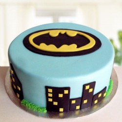 Batman Theme Fondant Cake	