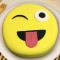 Crazy Face Smiley Fondant Cake	