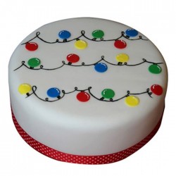 Decorative Christmas Fondant Cake	