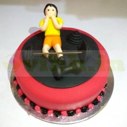 Gym Theme Fondant Cake	