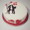 Loving Couple Romantic Fondant Cake	