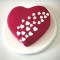 Red Heart Romantic Fondant Cake	