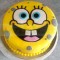 Round Sponge Bob Fondant Cake	