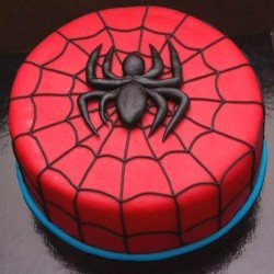 Spider Red Fondant Cake	