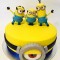 3 Minions Designer Fondant Cake	