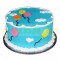 Balloons Theme Fondant Cake	