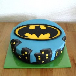 Batman Themed Fondant Cake	