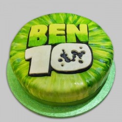 Ben 10 Theme Fondant Cake	