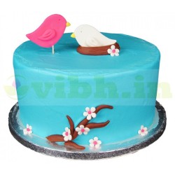 Bird Nest Fondant Cake	