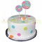 Candy Polka Dot Fondant Cake	
