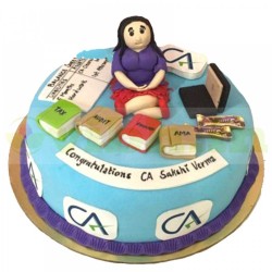 Chartered Accountant Theme Customized Cake	