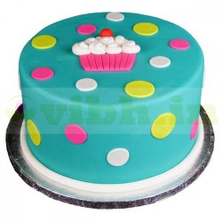 Cupcake Theme Fondant Cake	