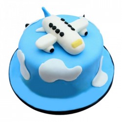 Cute Airplane Fondant Cake	