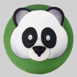 Cute Panda Face Fondant Cake	