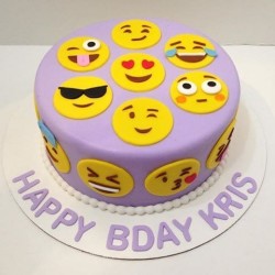 Emoji Faces Designer Fondant Cake	