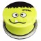 Frankenstein Cartoon Face Fondant Cake	