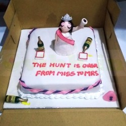 From Miss To Mrs Bridal Cake