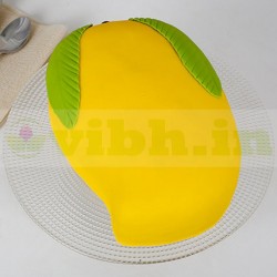 Mango Shape Fondant Cake	