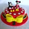 Mickey & Minnie Mouse Fondant Cake	
