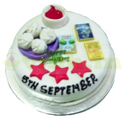 Momos and Chatni Theme Fondant Cake	