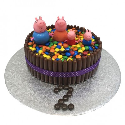 Peppa Pig Chocolate Gems Cake