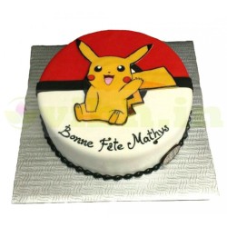 Pokemon Pikachu Fondant Cake	