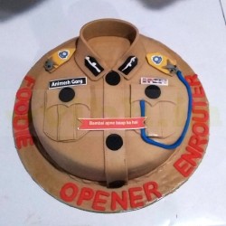 Police Uniform Theme Fondant Cake