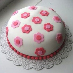 Pure Love Floral Fondant Cake	