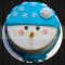 Snowy White Fondant Cake	