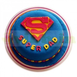 Super Dad Designer Fondant Cake	