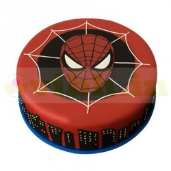 Superb Spiderman Fondant Cake	