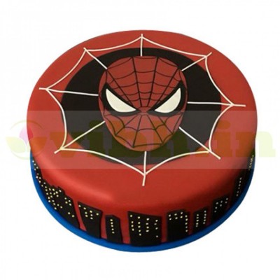 Superb Spiderman Fondant Cake