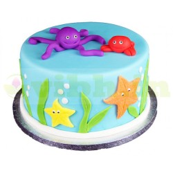 Under The Sea Theme Cake	