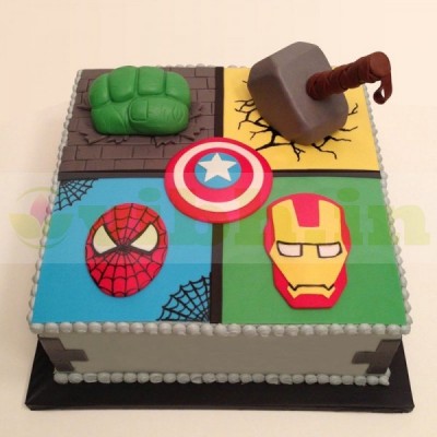Avengers Assemble Fondant Cake