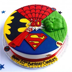 Avengers Designer Fondant Cake	