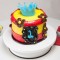 Blue Crown Fondant Cake	