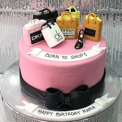 Born To Shop Fondant Cake	