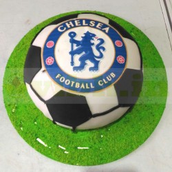 Chelsea Football Shape Cake	