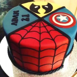 Cool Avengers Theme Fondant Cake	