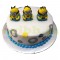 Despicable Me Minion Theme Fondant Cake	