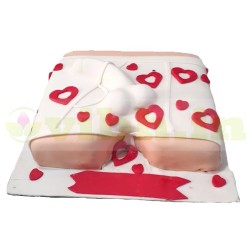 Dick in Underwear Fondant Cake	
