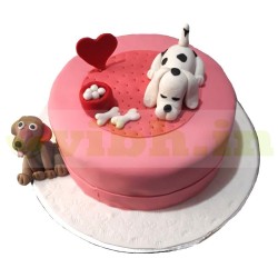 Doggy Theme Fondant Cake Doggy Theme Fondant Cake