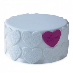Elegant Love Fondant Cake	