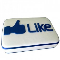 Facebook Customized Fondant Cake	