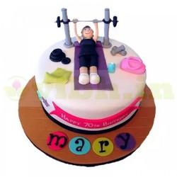 Fitness Freak Fondant Cake	