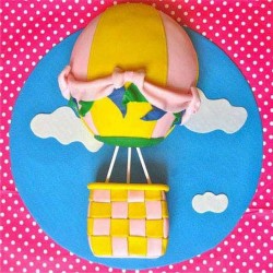Funky Fondant Balloon Cake	